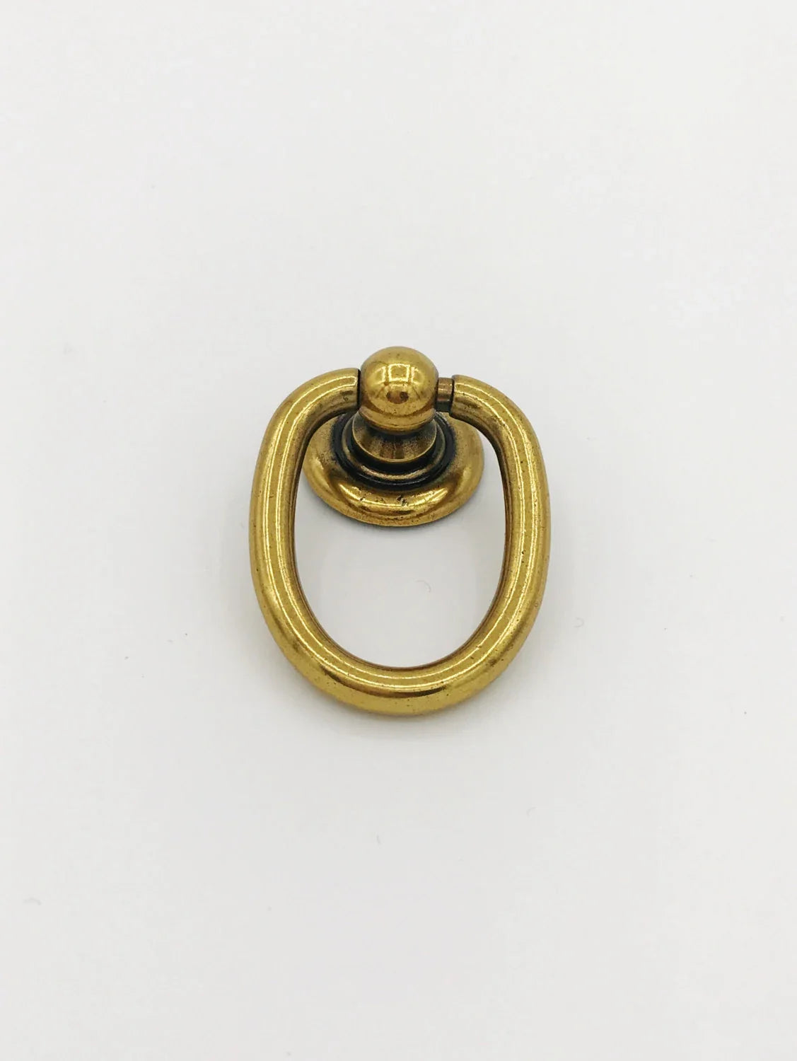 Ring Pulls "Oval" Bail Antique Brass Drawer Pulls.