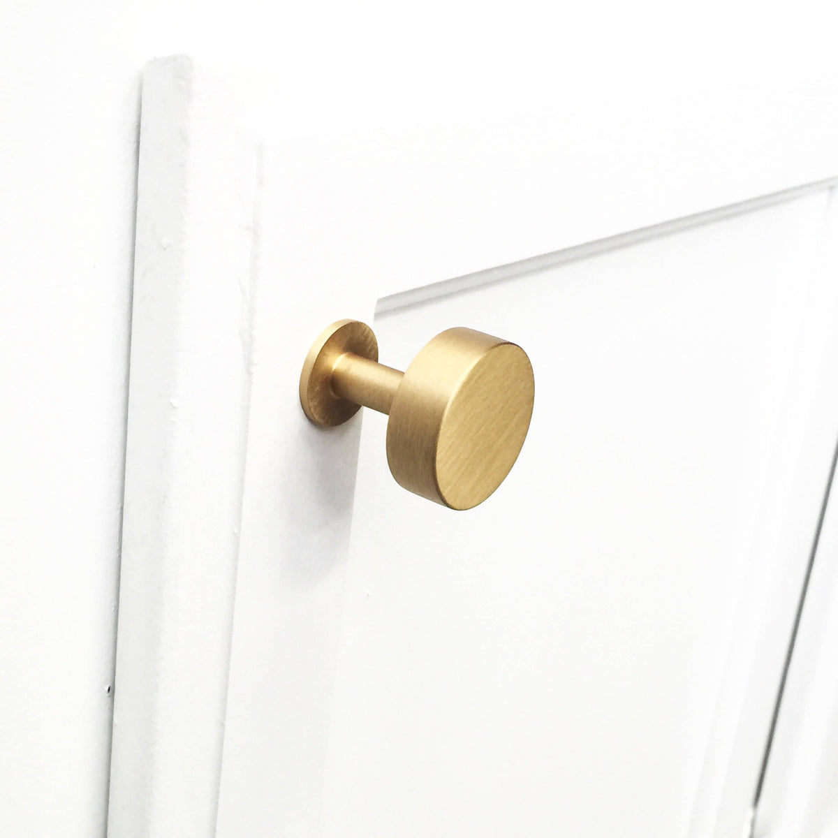 Lew's Square Bar Cabinet Knobs and Handles in Brushed Brass.
