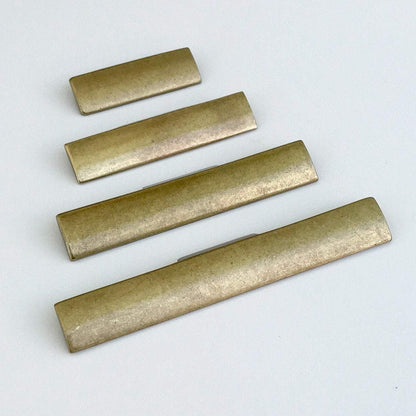 Rectangular "Dara" Aged Brass Drawer Pulls - Cabinet Handles.