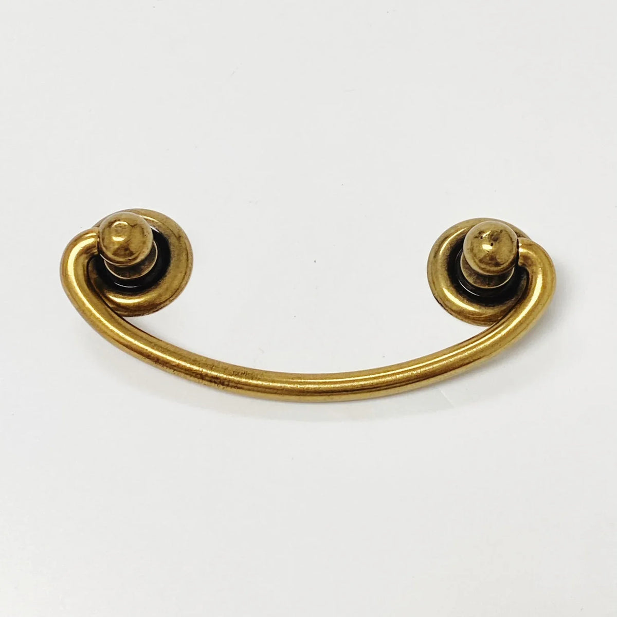 Ring Pulls "Oval" Bail Antique Brass Drawer Pulls.