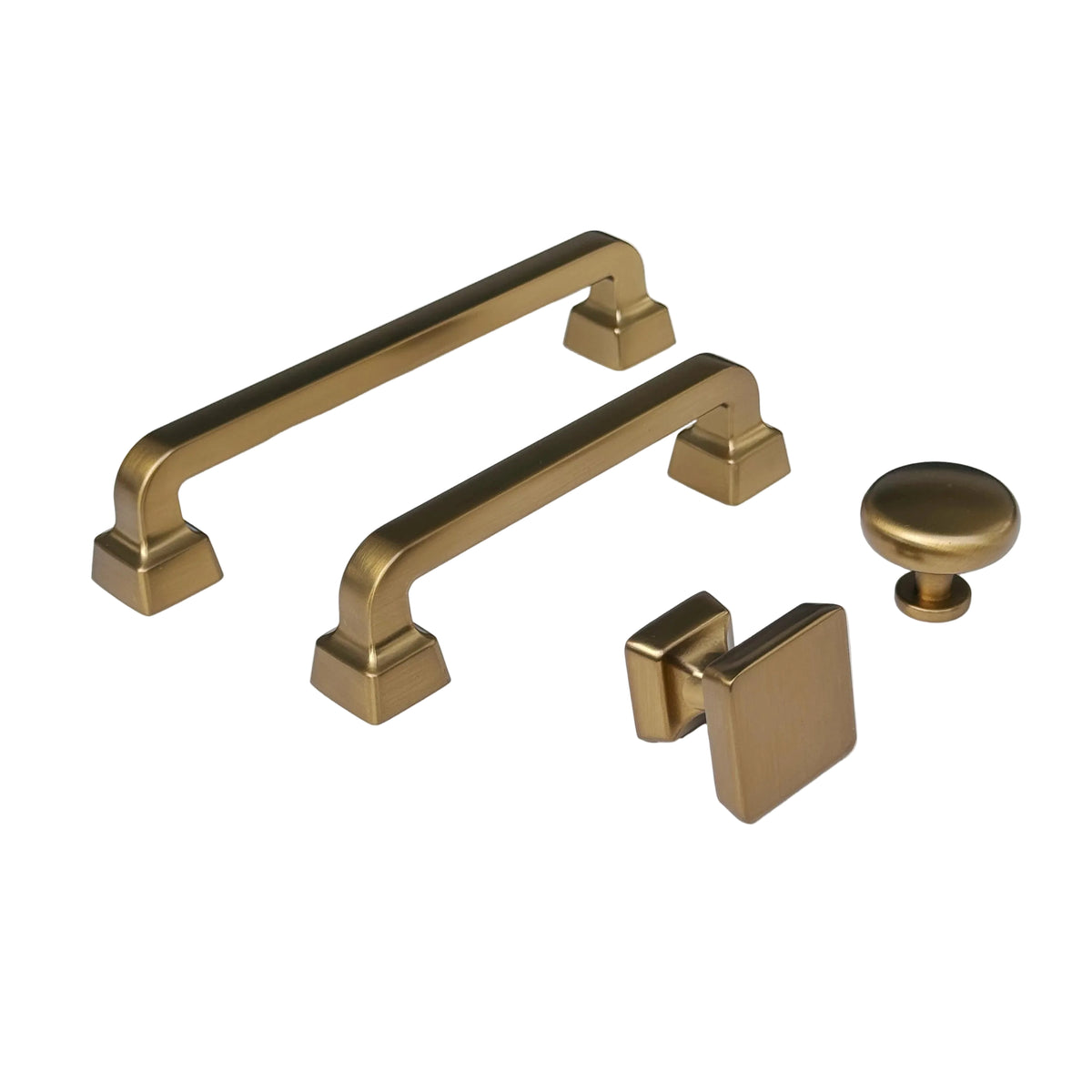 Champagne Bronze "Owen" Mission Drawer Pulls and Knobs.