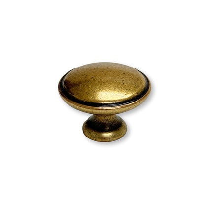 Backplate Antique Brass "Portofino" Drawer Pull and Knob.