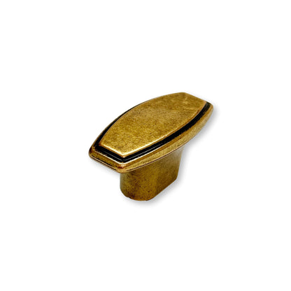 Backplate Antique Brass "Portofino" Drawer Pull and Knob