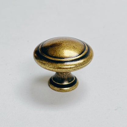 Traditional Antique Brass "Palermo" Drawer Knobs and Pulls.