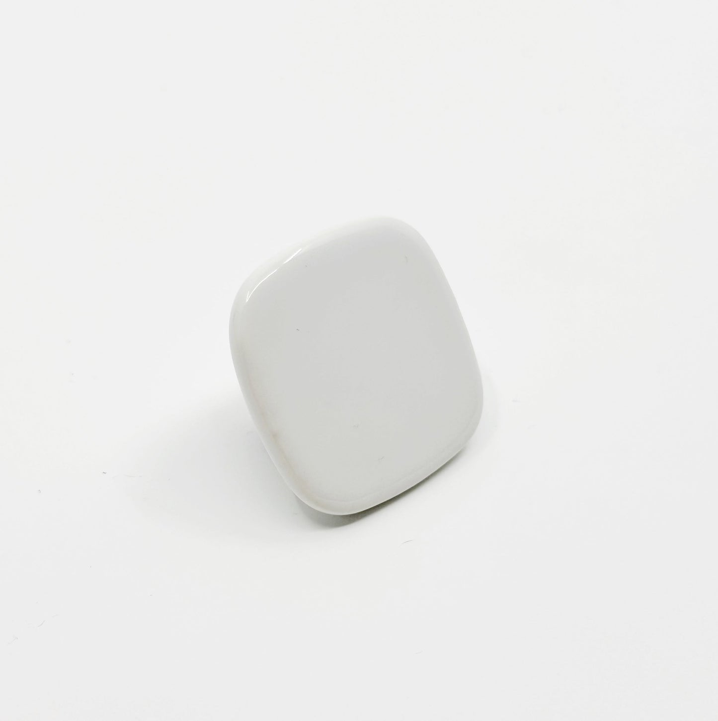 Glossy White "Tabula" Cabinet Knob and Drawer Pull