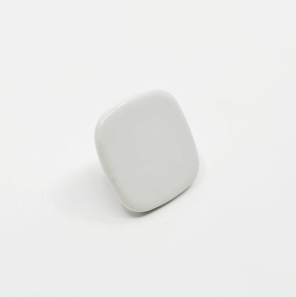 Glossy White "Tabula" Cabinet Knob and Drawer Pull