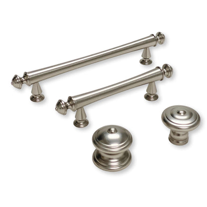 Brushed Nickel "Emmeline" Cabinet Knobs and Drawer Pulls