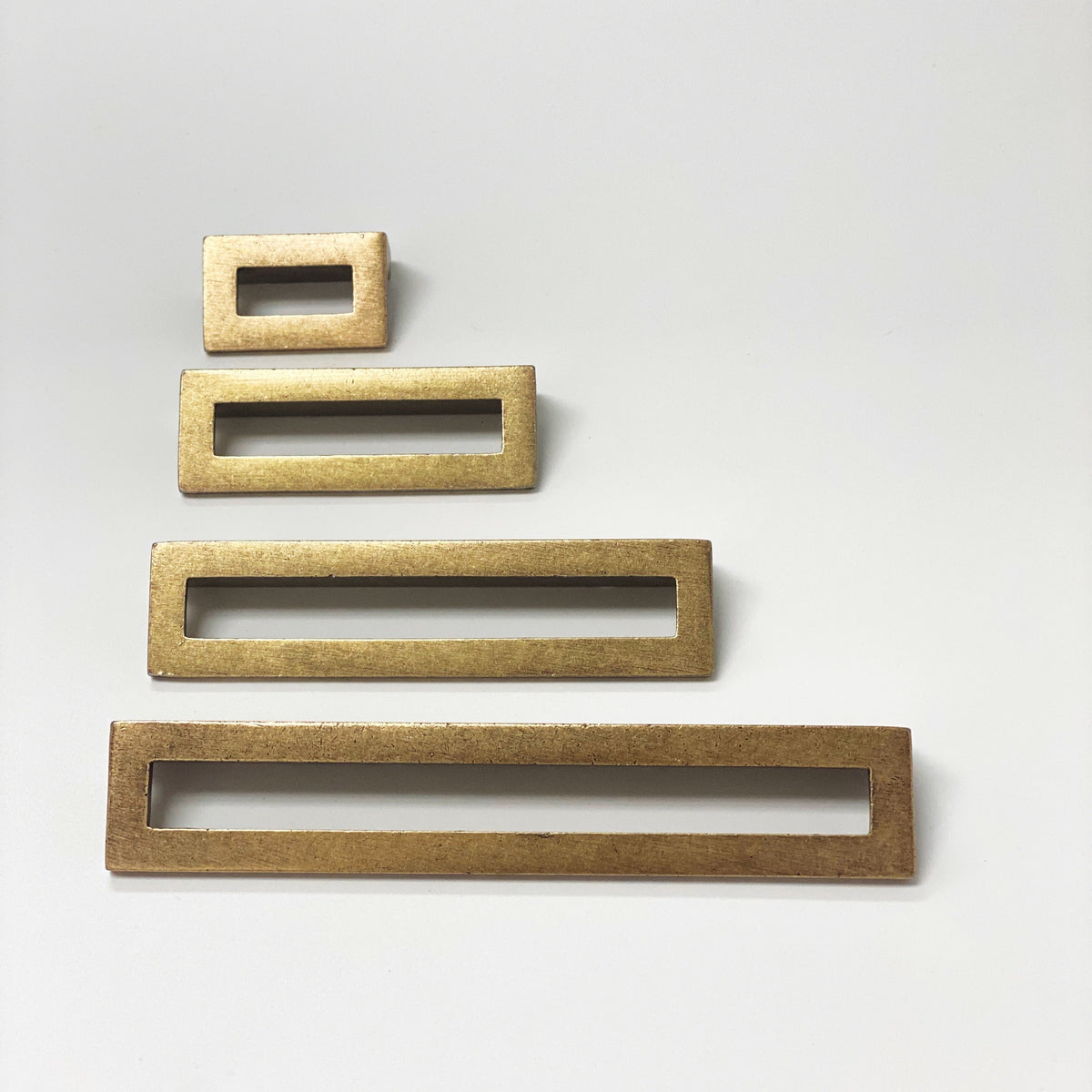 Linea Aged Brass Drawer Pulls.
