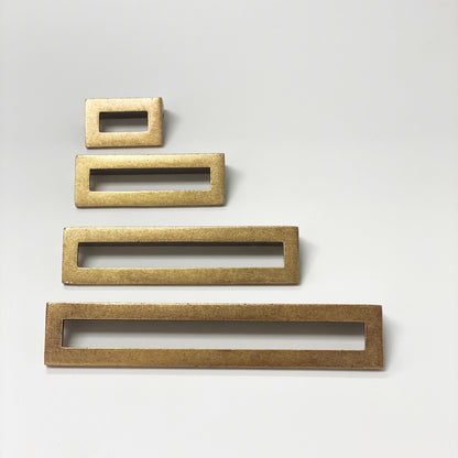 Linea Aged Brass Drawer Pulls.