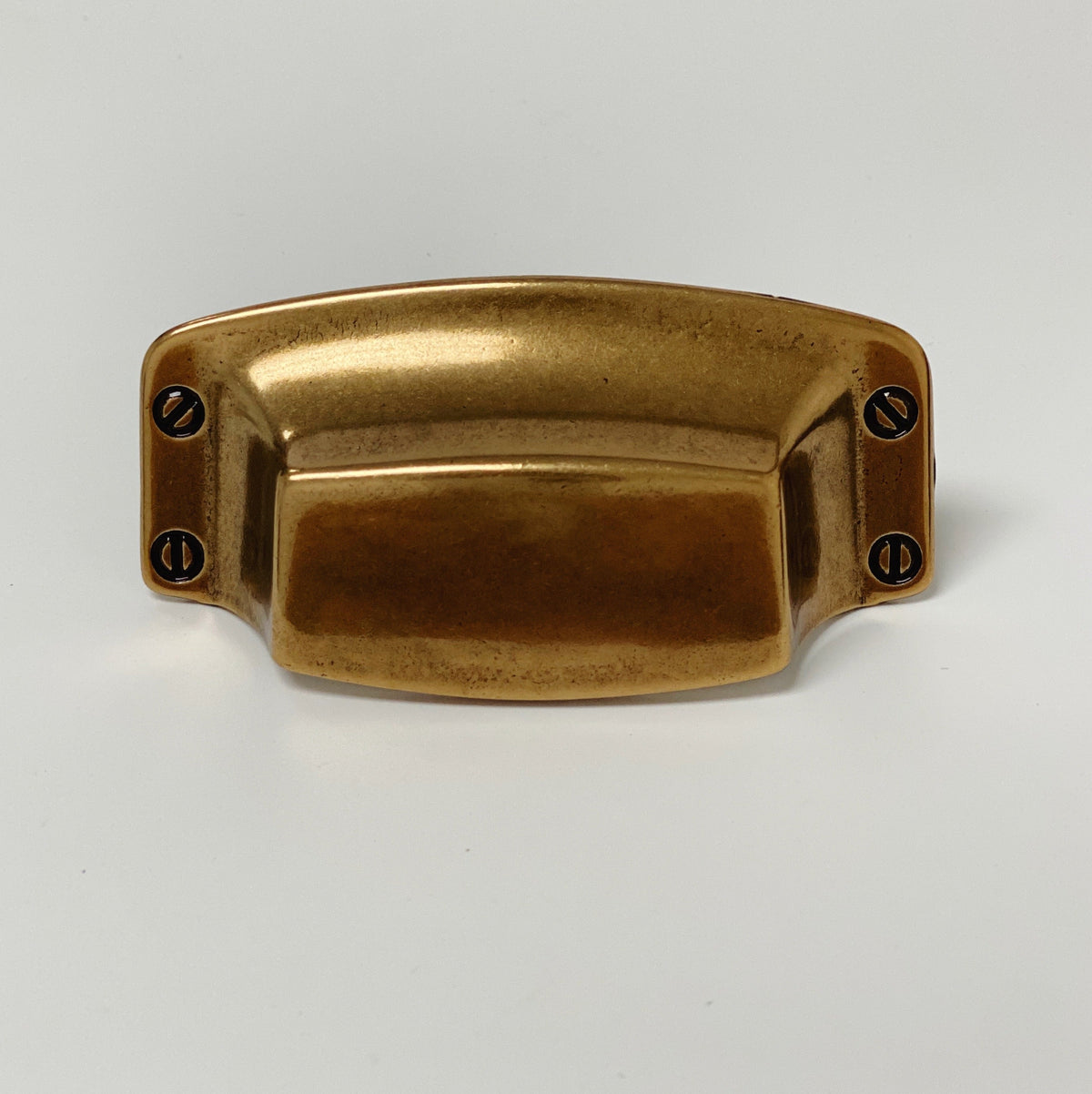 Drawer Cup Pull "Tuscany" in Antique Brass.