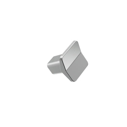 Satin Steel "Vis a Vis" Cabinet Knob and Drawer Pulls.