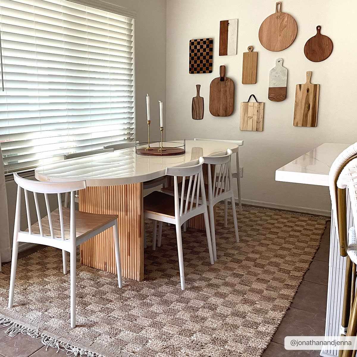 Ionut Checkered Jute Area Rug.