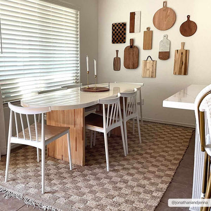 Ionut Checkered Jute Area Rug.