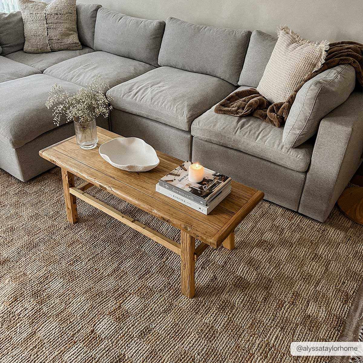 Ionut Checkered Jute Area Rug.