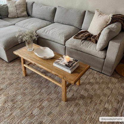 Ionut Checkered Jute Area Rug.