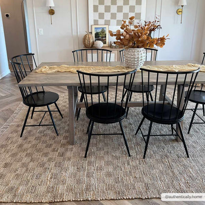 Ionut Checkered Jute Area Rug.