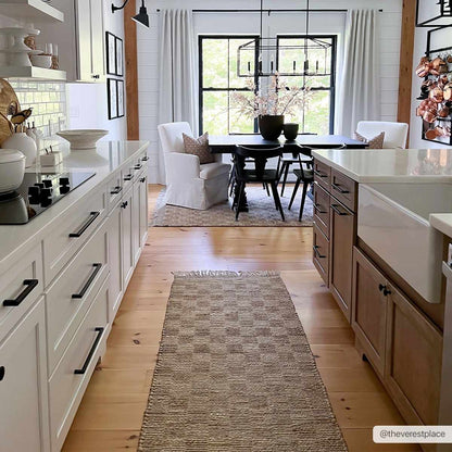 Ionut Checkered Jute Area Rug.