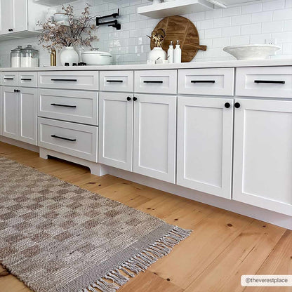 Ionut Checkered Jute Area Rug.