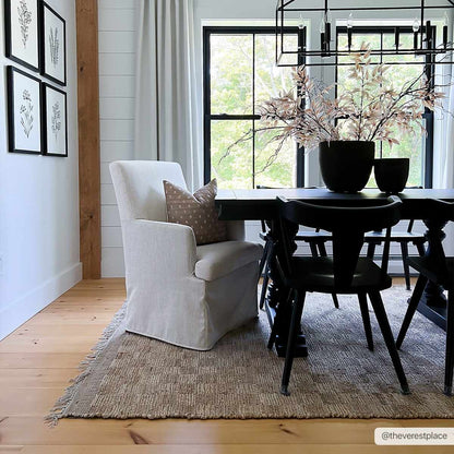 Ionut Checkered Jute Area Rug.