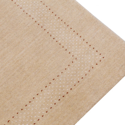 Ivory Contemporary Design Hand Loomed Wool Area Rug.