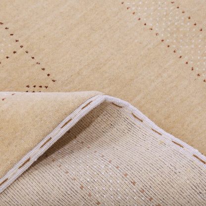 Ivory Contemporary Design Hand Loomed Wool Area Rug