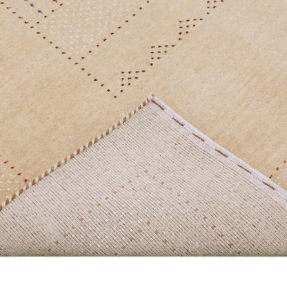 Ivory Contemporary Design Hand Loomed Wool Area Rug