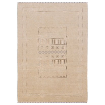 Ivory Contemporary Design Hand Loomed Wool Area Rug
