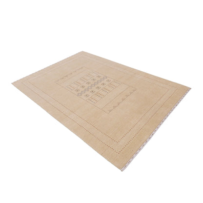 Ivory Contemporary Design Hand Loomed Wool Area Rug