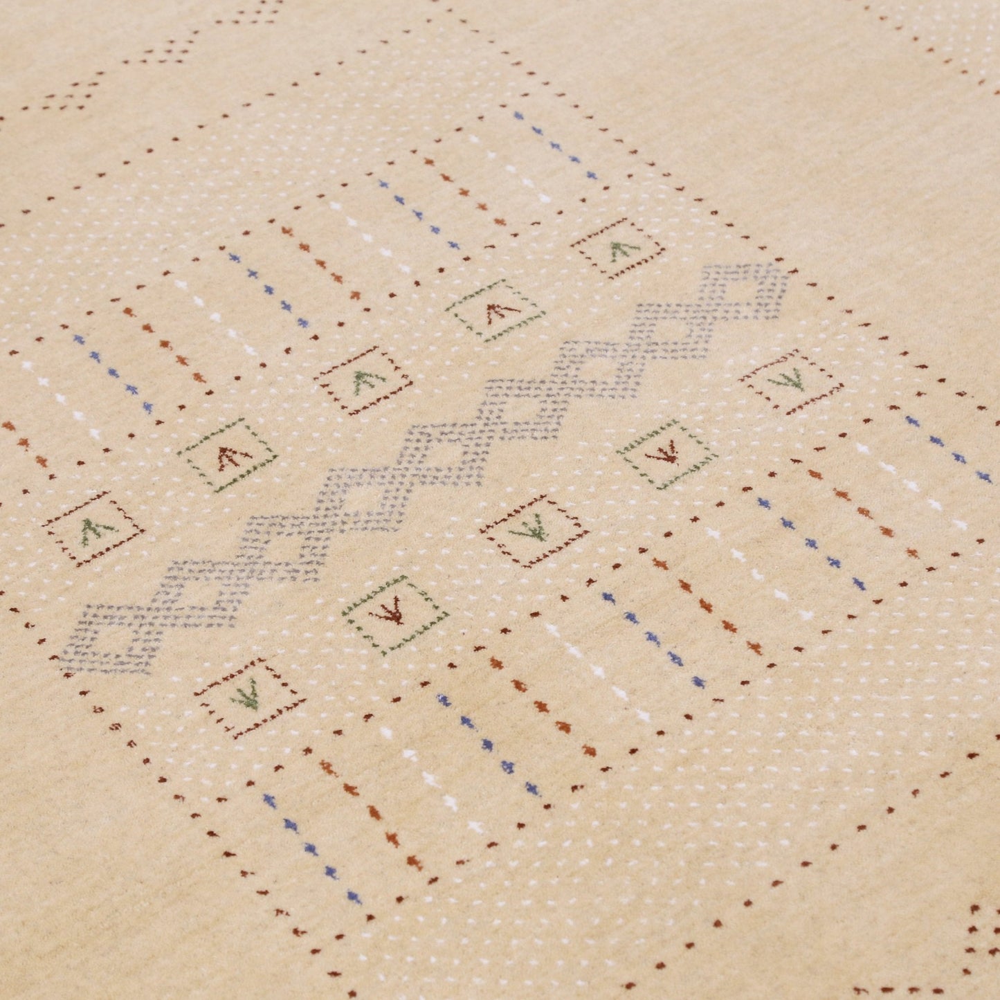 Ivory Contemporary Design Hand Loomed Wool Area Rug