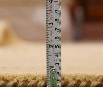 Ivory Contemporary Design Hand Loomed Wool Area Rug.