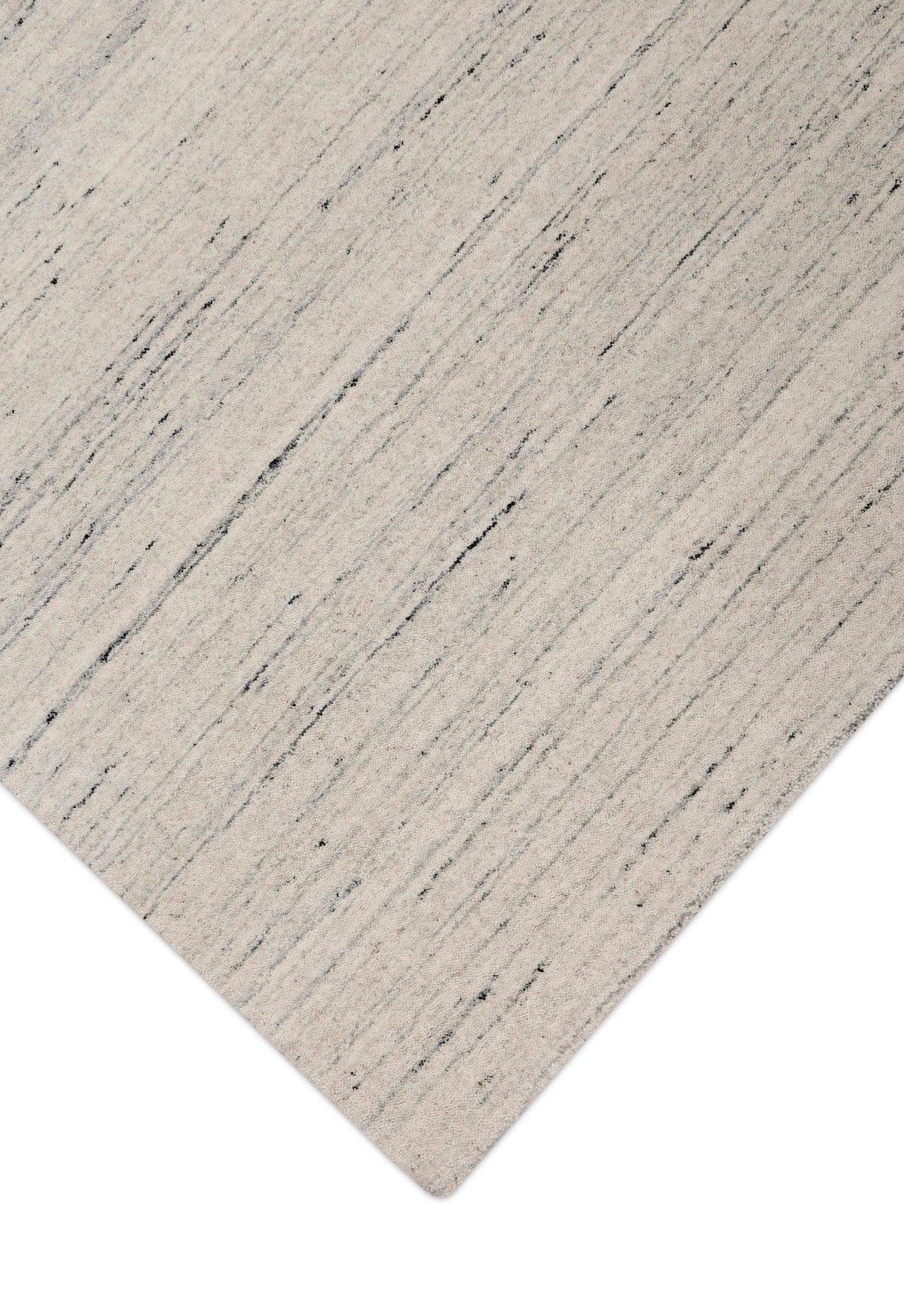 Ivory Modern Style Hand Loomed Wool Area Rug.