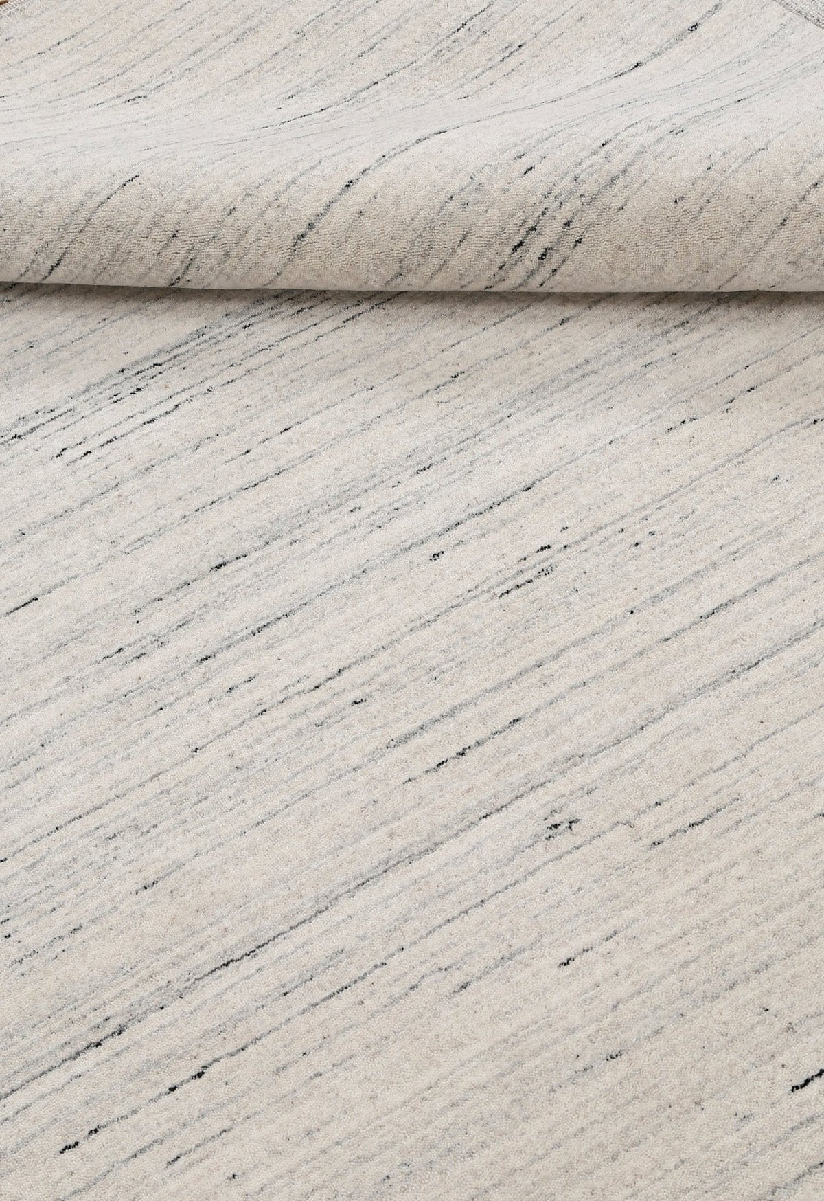 Ivory Modern Style Hand Loomed Wool Area Rug.