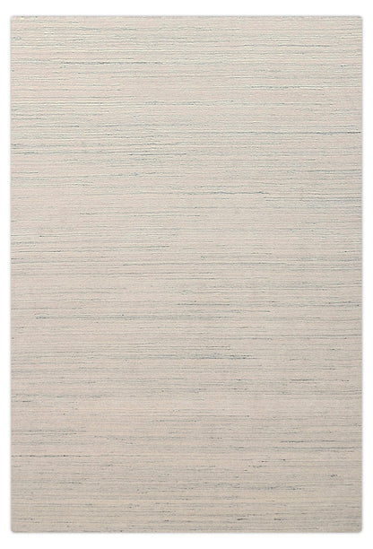 Ivory Modern Style Hand Loomed Wool Area Rug.