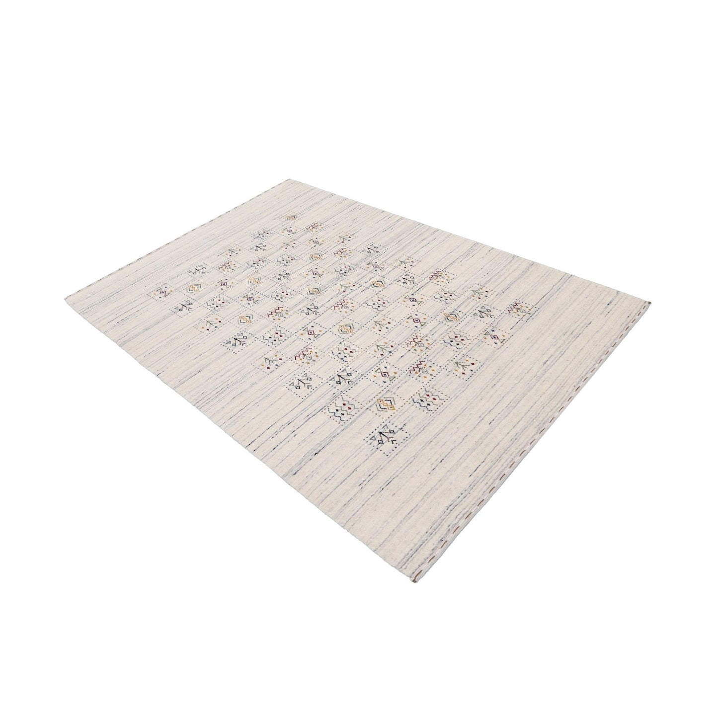 Ivory Tribal Design Hand Loomed Wool Area Rug
