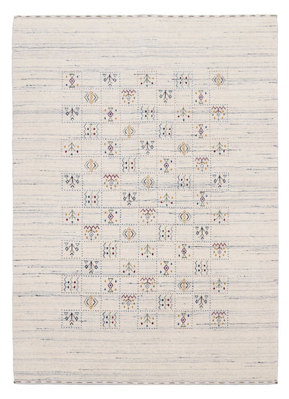 Ivory Tribal Design Hand Loomed Wool Area Rug