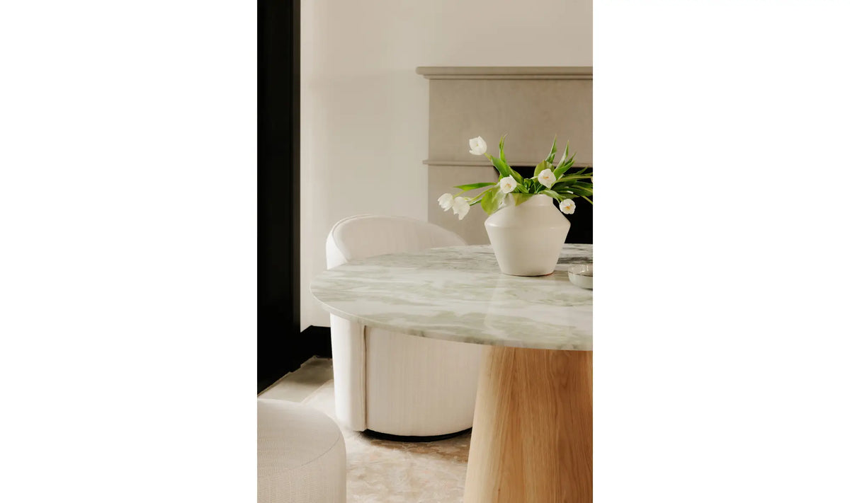Evelyn Dining Table Green Onyx Marble | The Carpentry Shop Co.