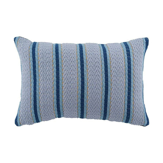 The Carpentry Shop Co. 12" x 18" Jewel Stripe - Sapphire Pillow by Local Artisan Lenna Keshishian