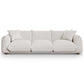 Ashcroft Furniture Co Cream Kely Mid-Century Modern 100'' Boucle Upholstered Sofa