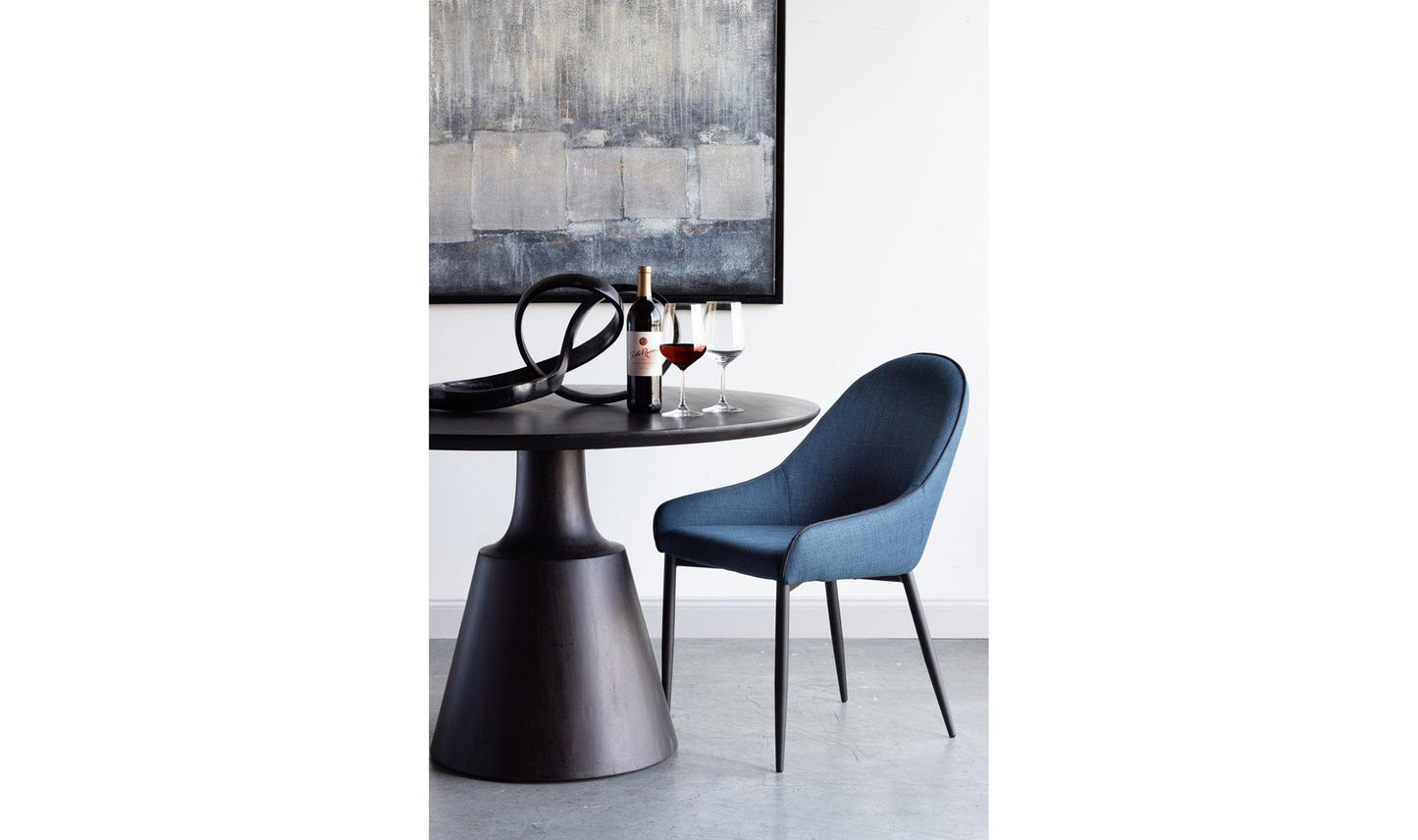 The Carpentry Shop Co. LAPIS DINING CHAIR DARK BLUE-M2 LAPIS DINING CHAIR DARK BLUE-M2