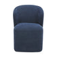 Moe's Navy Blue Larson Rolling Dining Chair - Performance Fabric