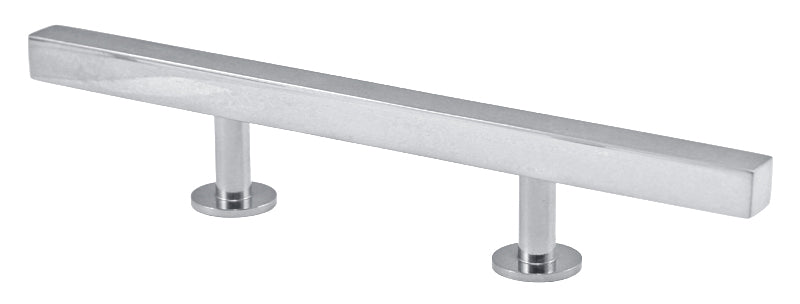 Lew's Square Bar Cabinet Knobs and Pulls in Polished Chrome.
