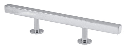 Lew's Square Bar Cabinet Knobs and Pulls in Polished Chrome.