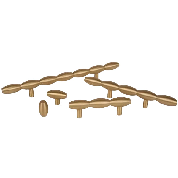 Lew's Hardware Brushed Brass Barrel Series.