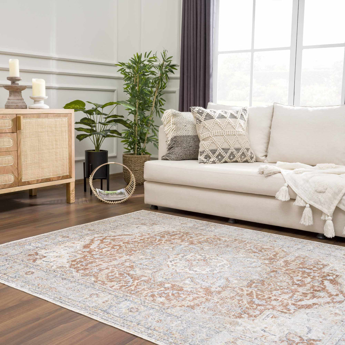 Emke Flat Pile Washable Rug - Clearance.