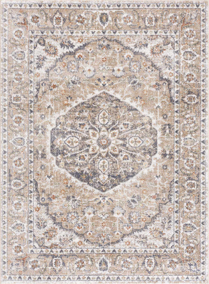 Hiti Beige Flat Pile Washable Rug