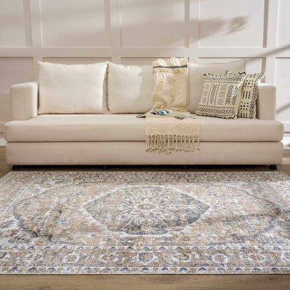 Hiti Beige Flat Pile Washable Rug