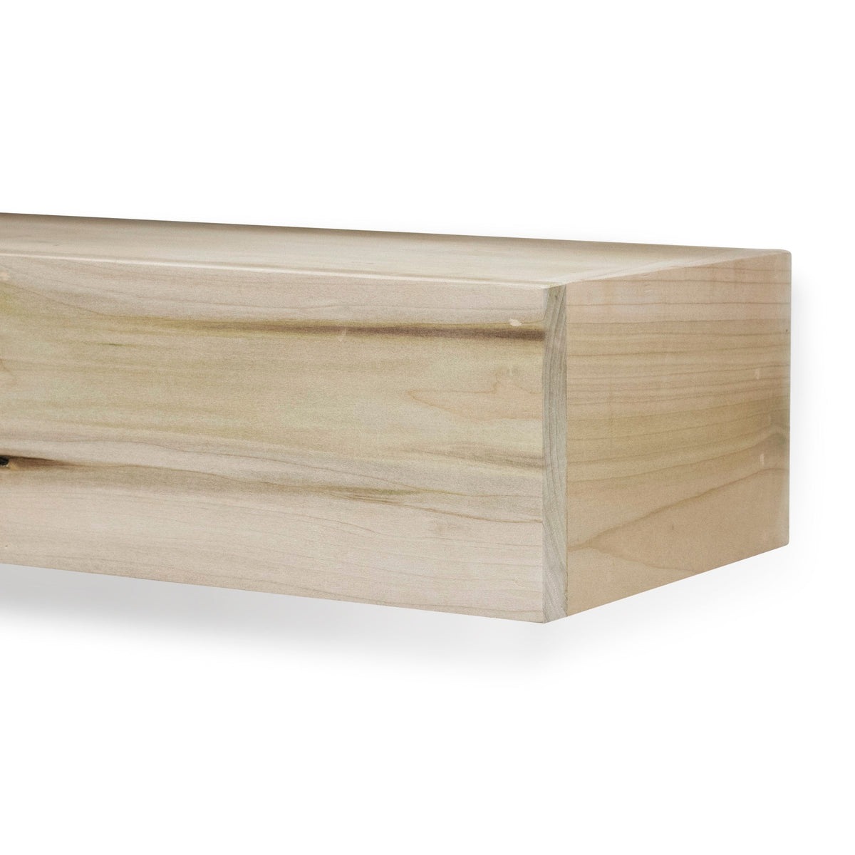Farmhouse Poplar Wood Floating Fireplace Mantel.