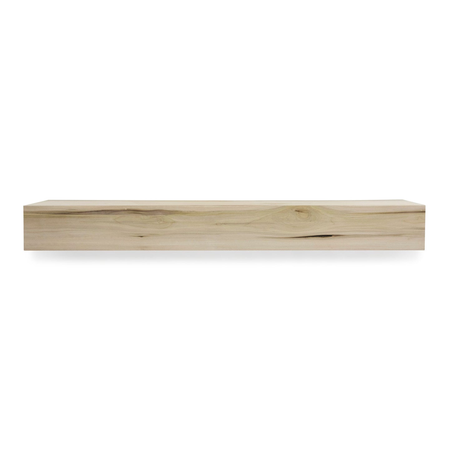 Farmhouse Poplar Wood Floating Fireplace Mantel.