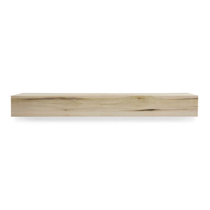 Farmhouse Poplar Wood Floating Fireplace Mantel.