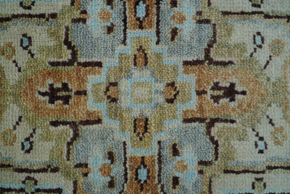 Made to Order Traditional Turkish Design Beige And Blue Wool Rug.